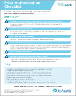 Thumbnail of Prior Authorization Checklist